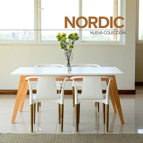 Set Mesa NORDIC PALTA blanco - Open Hogar