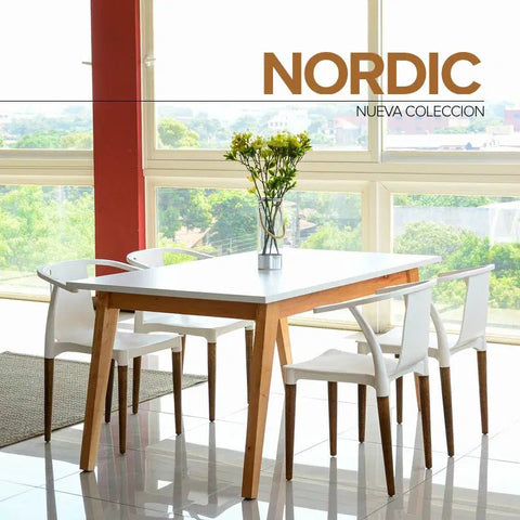 Set Mesa NORDIC PALTA blanco - Open Hogar