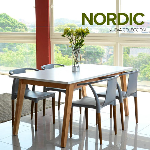 Set Mesa NORDIC PALTA gris - Open Hogar