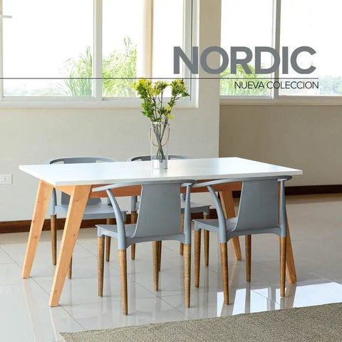 Set Mesa NORDIC PALTA gris - Open Hogar