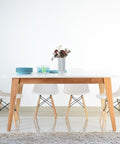 Set Mesa NORDIC + Sillas TOWER blanco - Open Hogar