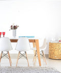 Set Mesa NORDIC + Sillas TOWER blanco - Open Hogar