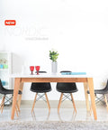 Set Mesa NORDIC + Sillas TOWER negro - Open Hogar