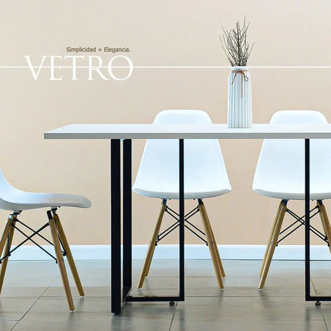 Set Mesa VETRO + Silla TOWER blanco - Open Hogar