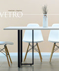 Set Mesa VETRO + Silla TOWER blanco - Open Hogar