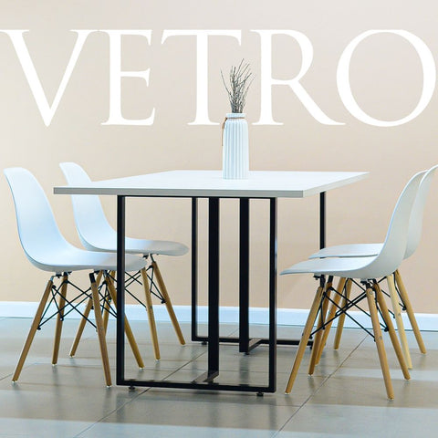 Set Mesa VETRO + Silla TOWER blanco - Open Hogar