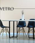 Set Mesa VETRO + Silla TOWER negro - Open Hogar