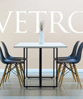 Set Mesa VETRO + Silla TOWER negro - Open Hogar