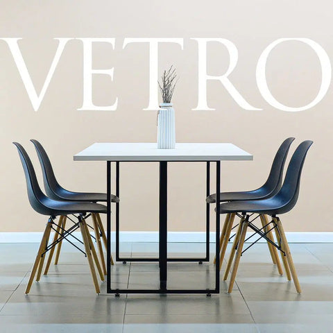 Set Mesa VETRO + Silla TOWER negro - Open Hogar