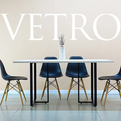 Set Mesa VETRO + Silla TOWER negro - Open Hogar