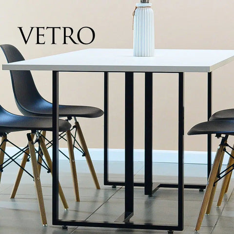 Set Mesa VETRO + Silla TOWER negro - Open Hogar