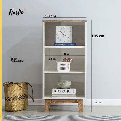 Set Rack ALAMO + Librero NATIVA - Open Hogar