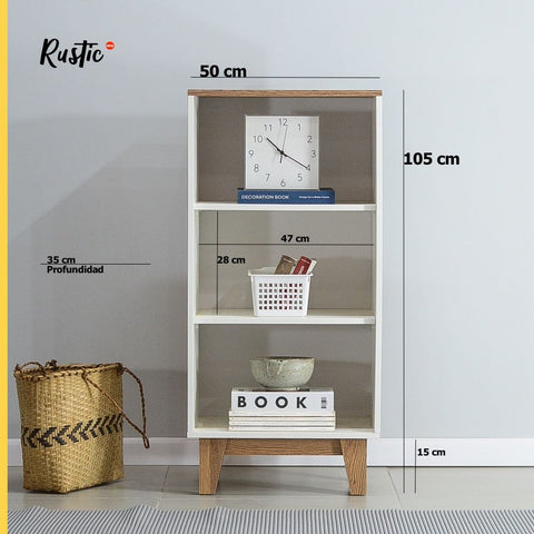 Set Rack ALAMO + Librero NATIVA - Open Hogar