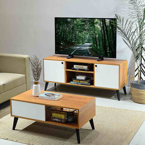 Set Rack MOBENIA + Mesa centro - Open Hogar