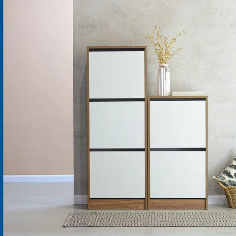 Set Zapateras MAYA nature blanco - Open Hogar