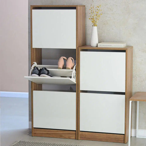 Set Zapateras MAYA nature blanco - Open Hogar