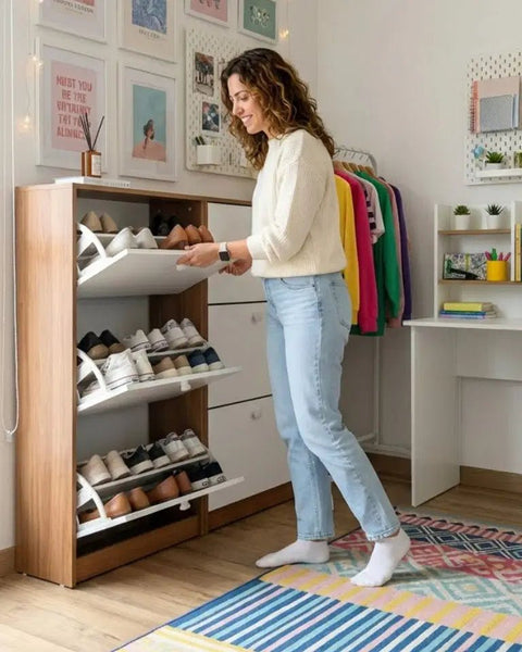 Set Zapateras PLUS nature blanco - Open Hogar