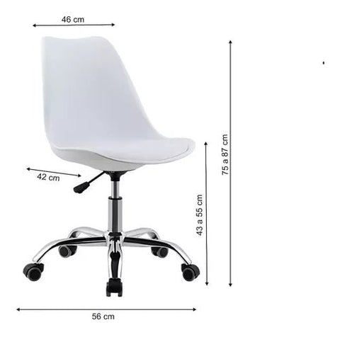 Silla PARIS giratoria blanco - Open Hogar