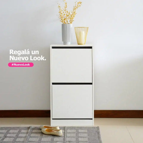 Zapatera MAYA 2P blanco blanco - Open Hogar