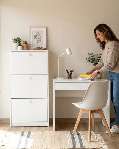 Zapatera PLUS blanco blanco - Open Hogar