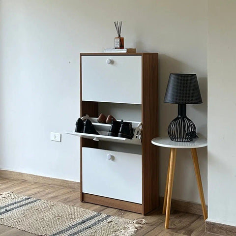 Zapatera PLUS nature blanco - Open Hogar