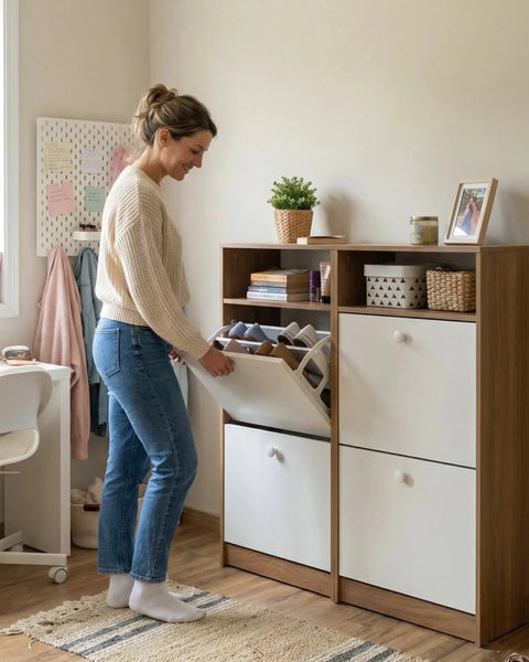 Zapateras STAR nature blanco - Open Hogar