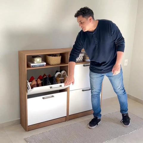 Zapateras STAR nature blanco - Open Hogar