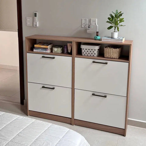 Zapateras STAR nature blanco - Open Hogar